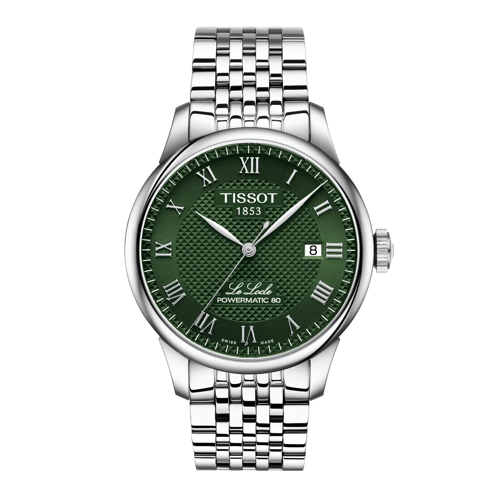 Tissot Le Locle Powermatic 80 Automatico Swiss Made verde 39,3mm acciaio T0064071109300