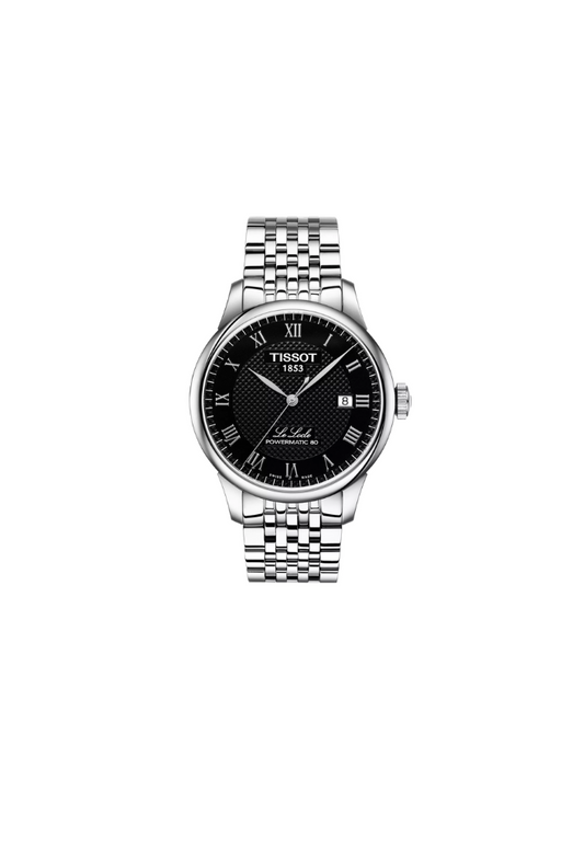Tissot Le Locle Powermatic 80 automatico nero 39.3mm – Codice T006.407.11.053.00 – movimento Swiss Made, vetro zaffiro, fondello trasparente

