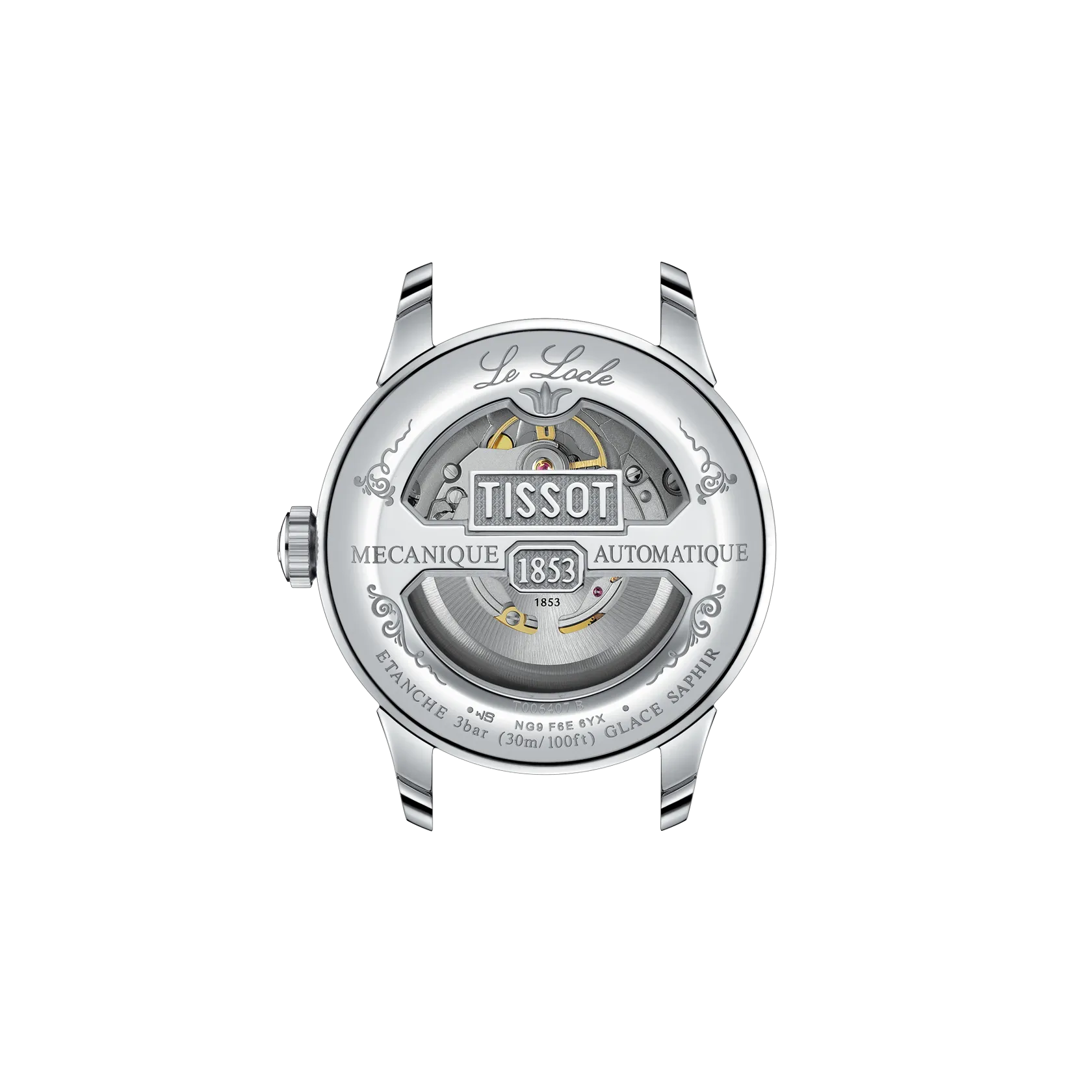 Tissot Le Locle Automatic Swiss Made 39.3mm Argento con cinturino in pelle – Codice T006.407.16.033.00, movimento automatico, vetro zaffiro, fondello trasparente