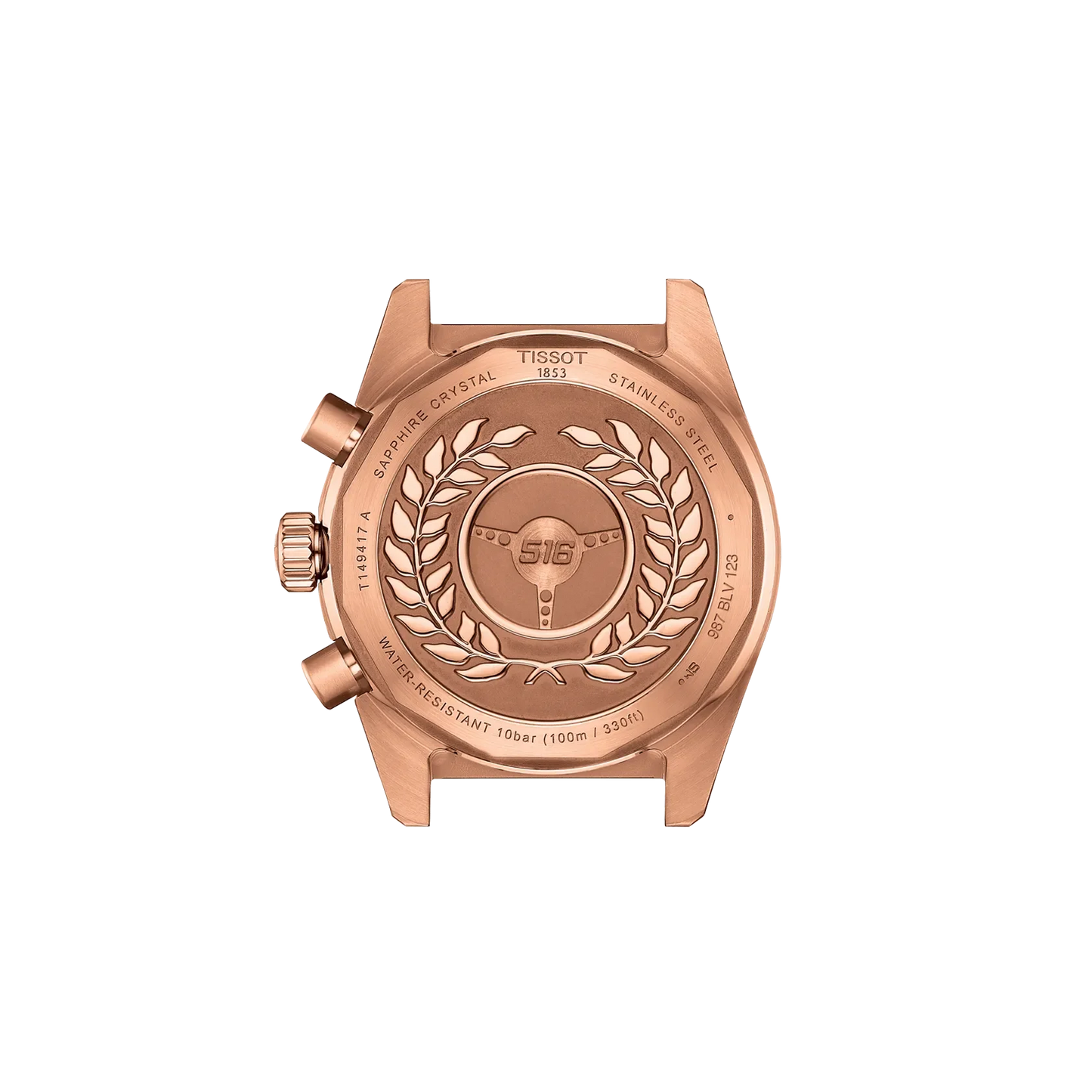 Tissot PR516 Chronograph Quartz T149.417.33.051.00 40mm nero oro rosa PVD cronografo Swiss Made vetro zaffiro