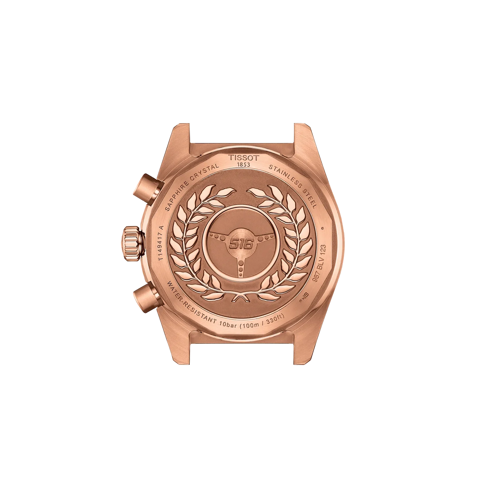 Tissot PR516 Chronograph Quartz T149.417.33.051.00 40mm nero oro rosa PVD cronografo Swiss Made vetro zaffiro