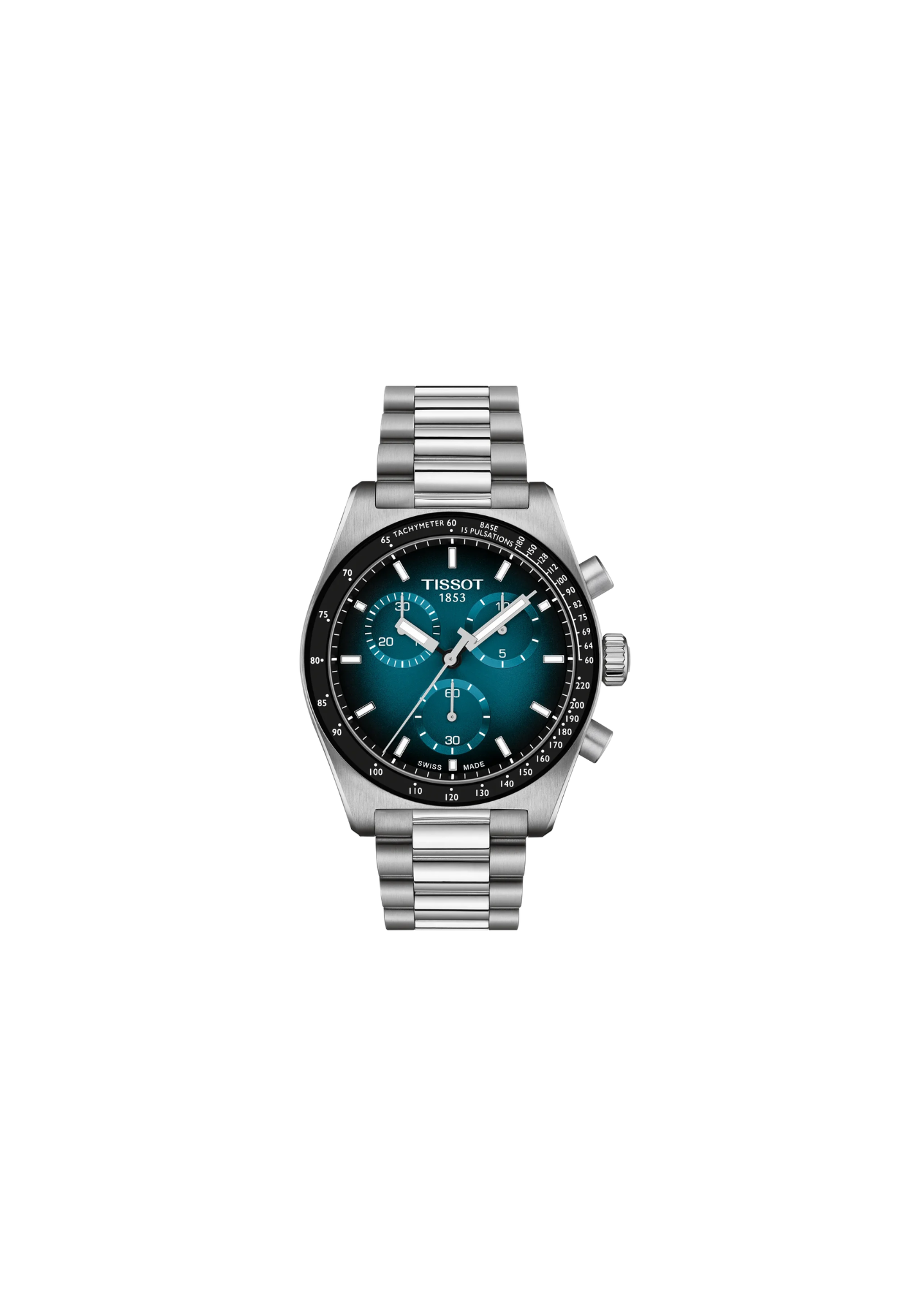 Tissot PR516 Chronograph Quarzo Swiss Made Blu Sfumato 40mm T149.417.11.041.01 con cassa in acciaio 316L, vetro zaffiro e Super-LumiNova®
