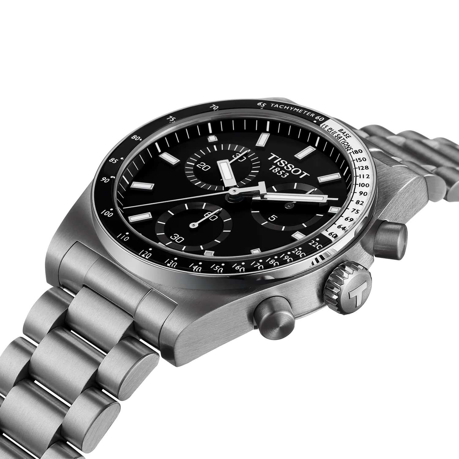 Tissot PR516 Chronograph T149.417.11.051.00 – cronografo quarzo Swiss Made nero 40mm in acciaio, vetro zaffiro antiriflesso, fondello inciso, cinturino a sgancio rapido