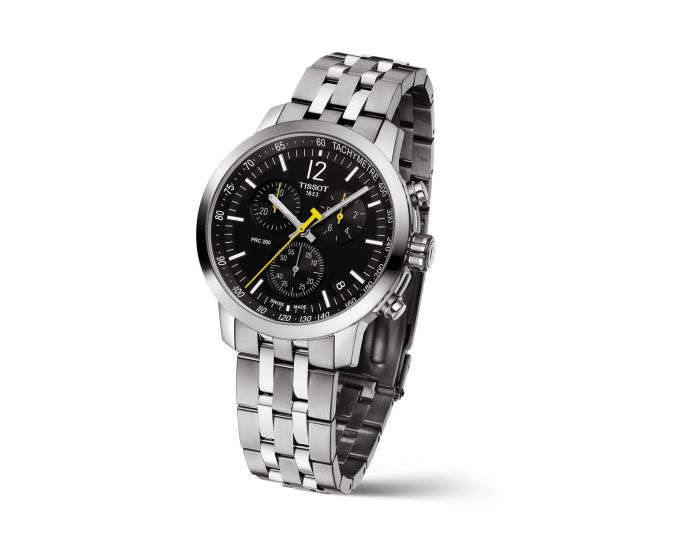 Tissot PRC 200 Chronograph Quartz Swiss Made Black Dial 43mm T114.417.11.057.00 orologio acciaio uomo