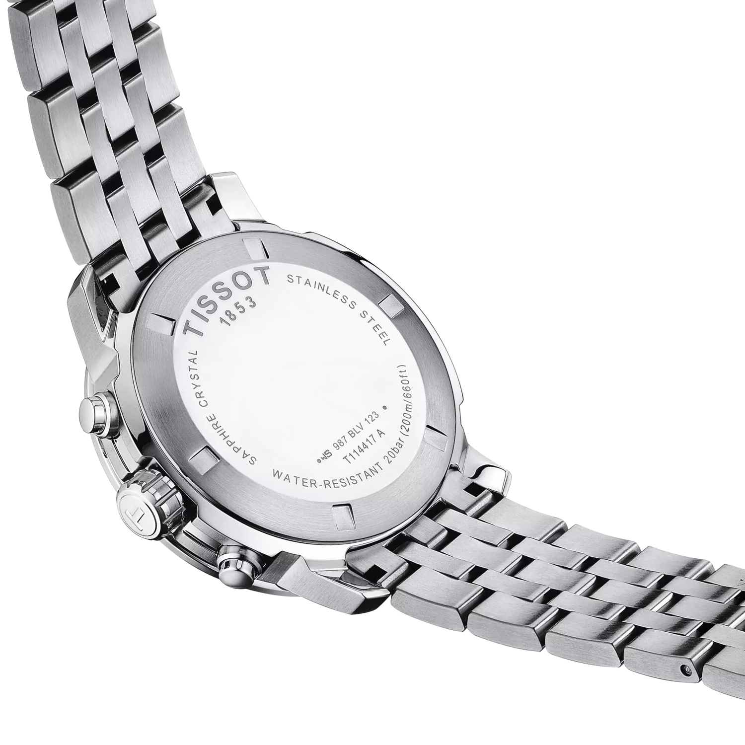 Tissot PRC 200 Chronograph Quartz Swiss Made Black Dial 43mm T114.417.11.057.00 orologio acciaio uomo