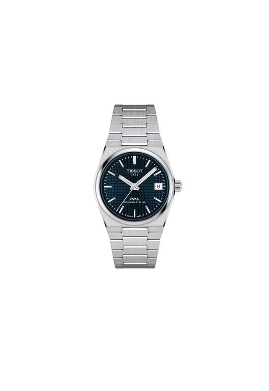 Tissot PRX 35mm automatico Swiss Made acciaio quadrante blu scuro Ref. T137.207.11.041.00 orologio elegante con bracciale integrato