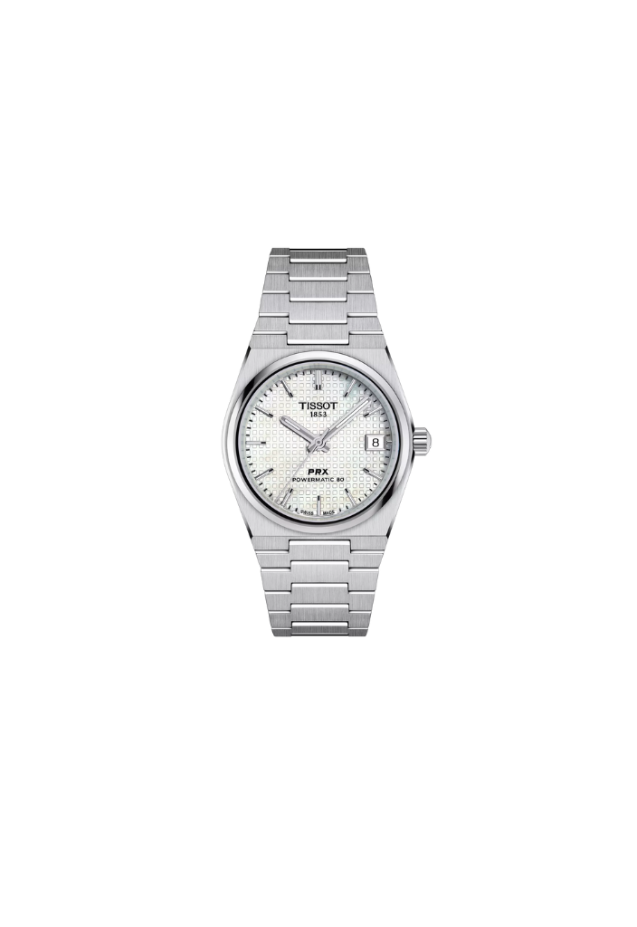 Tissot PRX 35mm automatico Swiss Made acciaio quadrante bianco Ref. T137.207.11.111.00 orologio elegante con bracciale integrato
