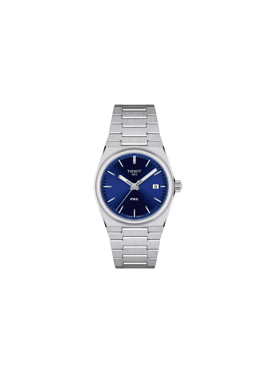 Tissot PRX 35mm quarzo Swiss Made acciaio quadrante blu Ref. T137.210.11.041.00 orologio elegante con bracciale integrato