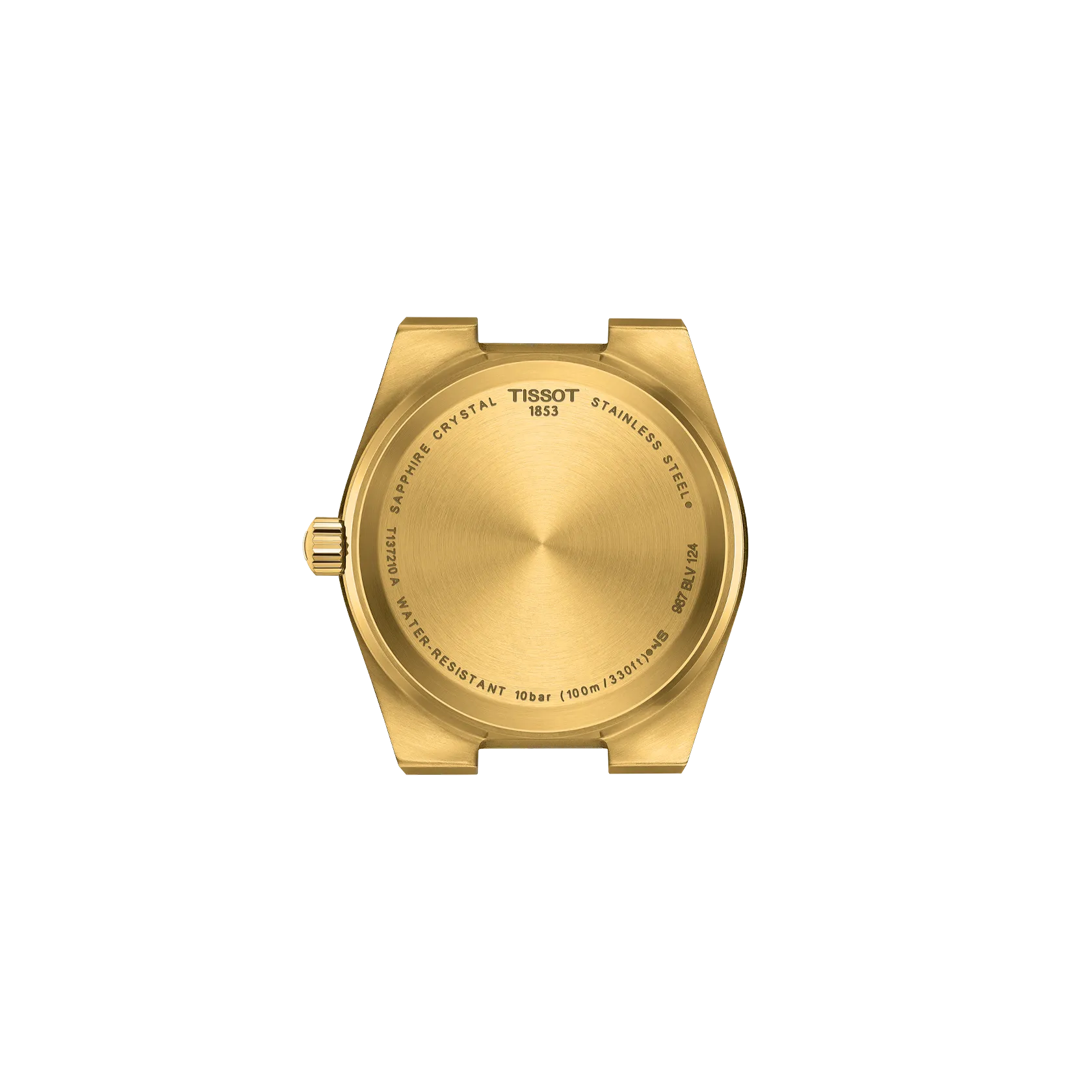 Tissot PRX 35mm quarzo Swiss Made oro quadrante champagne T137.210.33.021.00 bracciale acciaio PVD oro