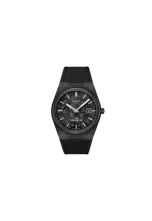Tissot PRX Carbon Automatico 40.5 mm T137.907.97.201.00 cassa carbonio nero Swiss Made 80 ore