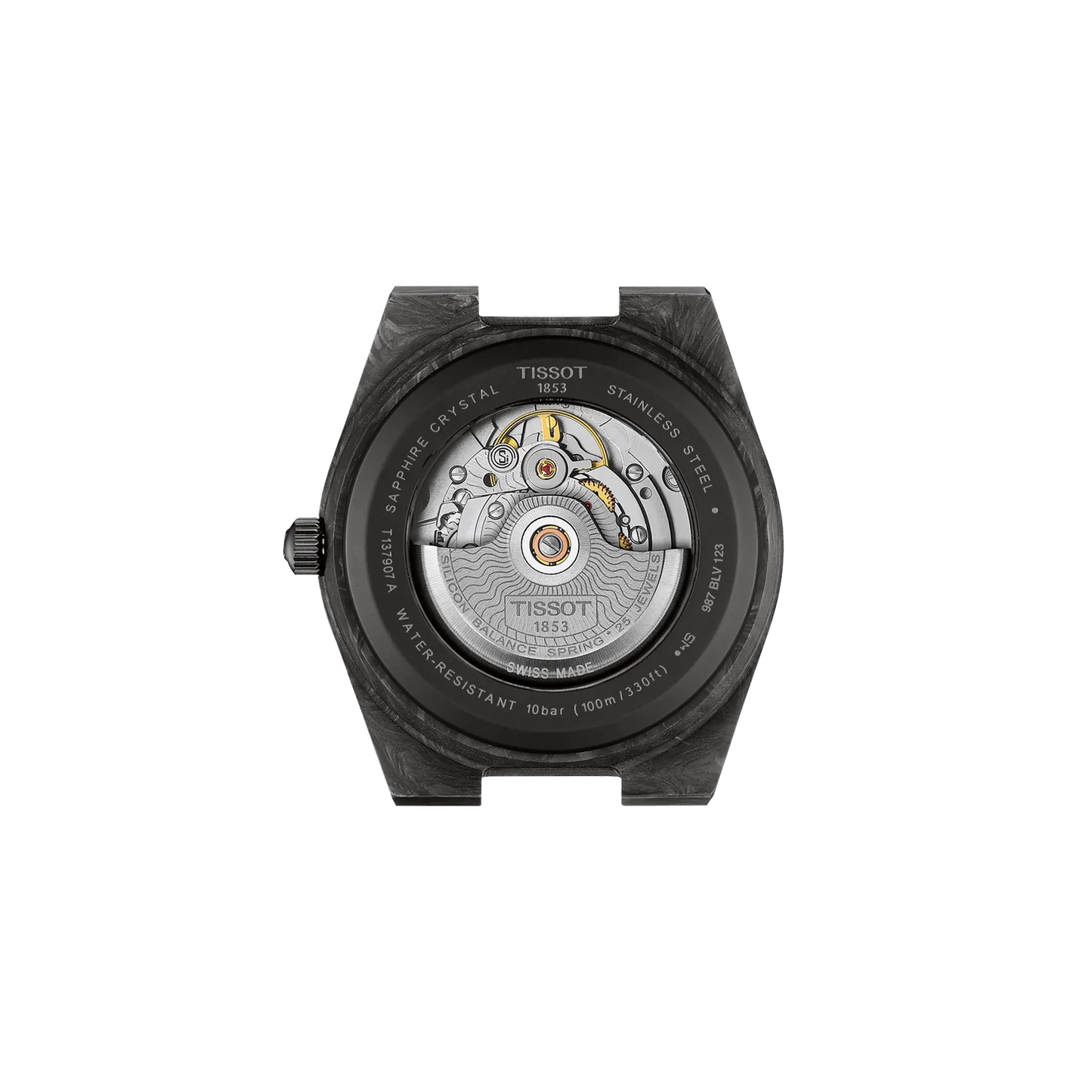 Tissot PRX Carbon Automatico 40.5 mm T137.907.97.201.00 cassa carbonio nero Swiss Made 80 ore