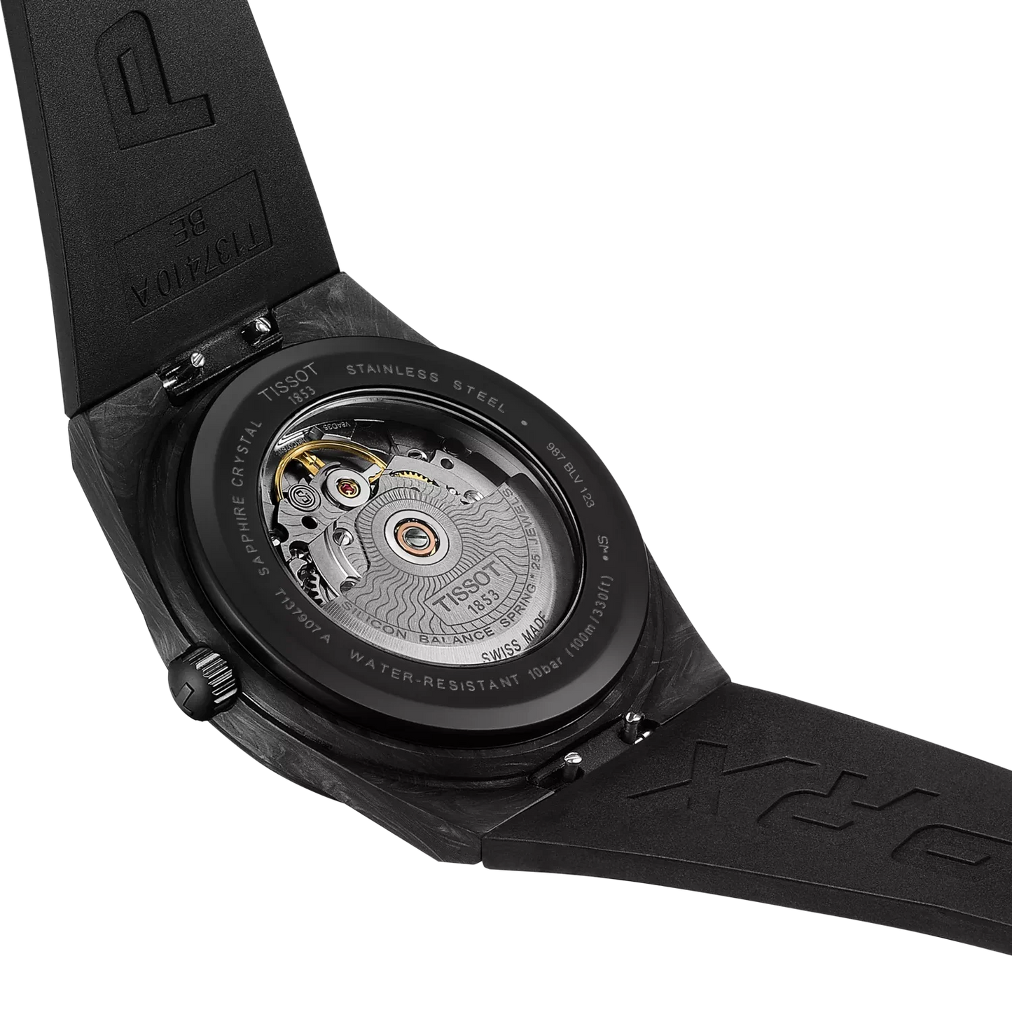 Tissot PRX Carbon Automatico 40.5 mm T137.907.97.201.00 cassa carbonio nero Swiss Made 80 ore