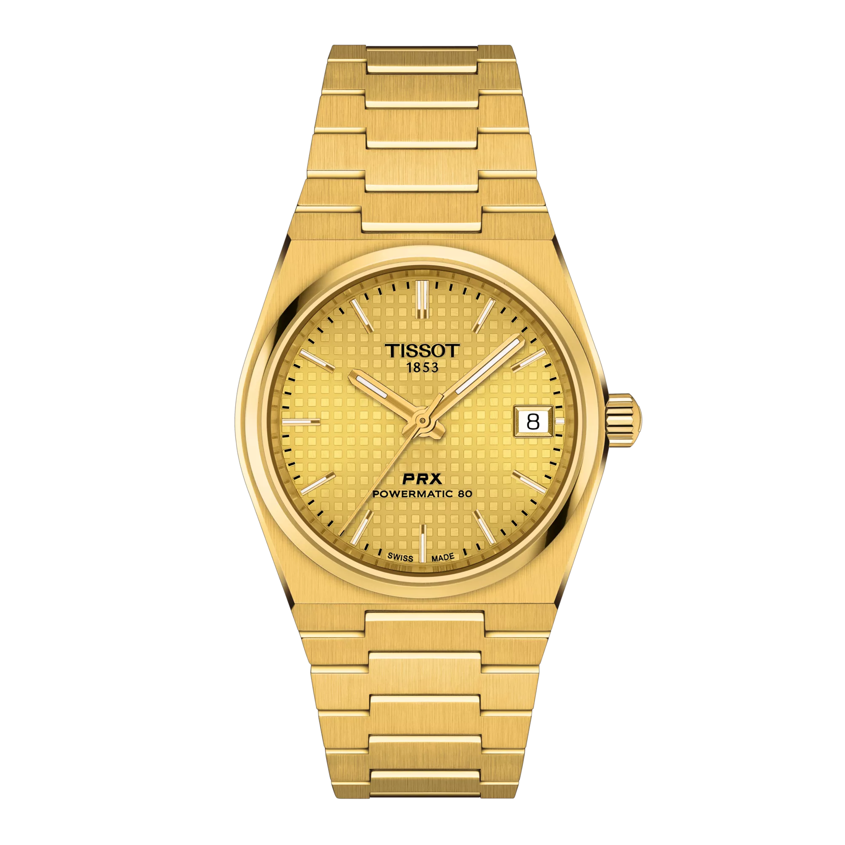 Tissot PRX Powermatic 80 automatico oro 35mm quadrante champagne T137.207.33.021.00