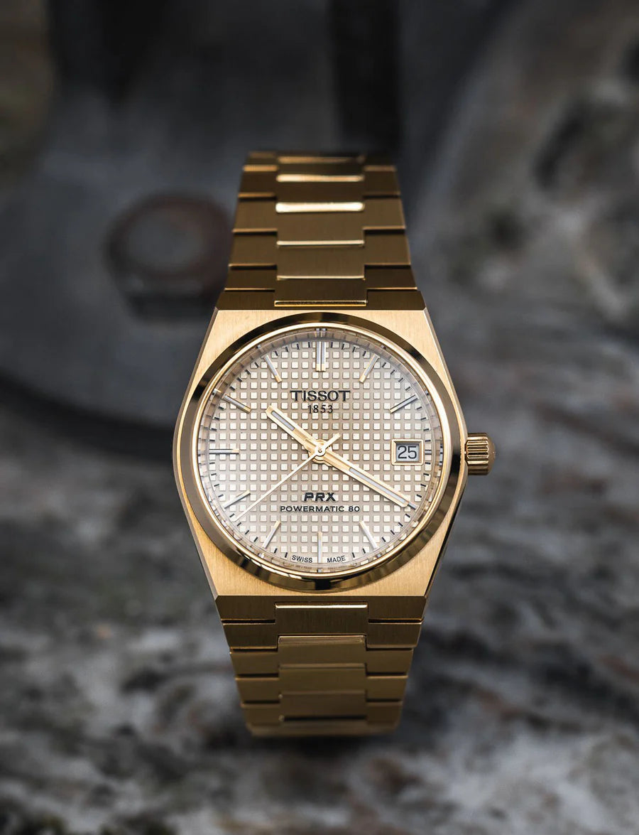 Tissot PRX Powermatic 80 automatico oro 40mm quadrante champagne T137.407.33.021.00