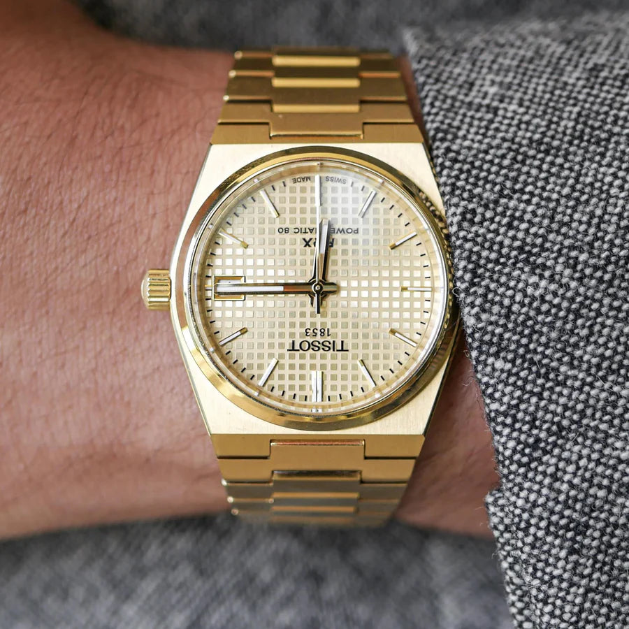 Tissot PRX Powermatic 80 automatico oro 40mm quadrante champagne T137.407.33.021.00