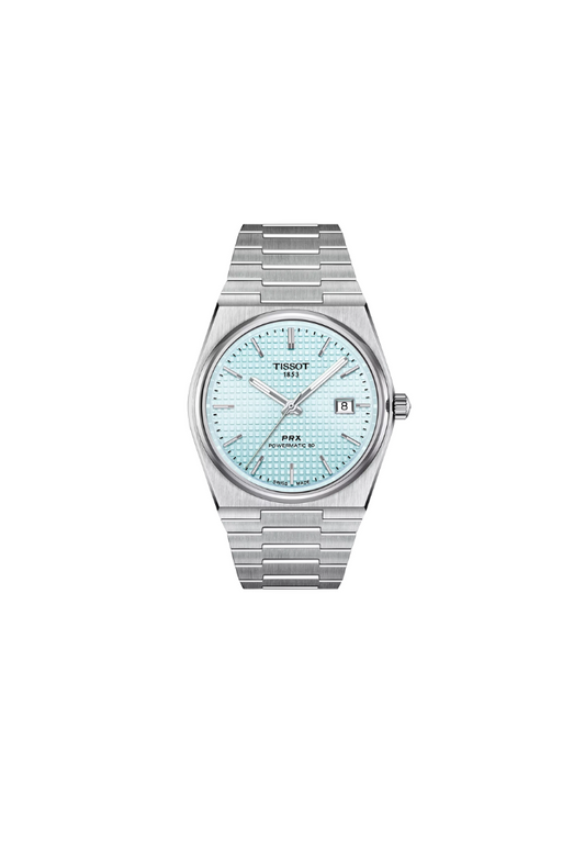 Tissot PRX Automatico Swiss Made quadrante blu 40mm T137.407.11.351.00 con movimento Powermatic 80, fondello a vista, vetro zaffiro e cinturino intercambiabile

