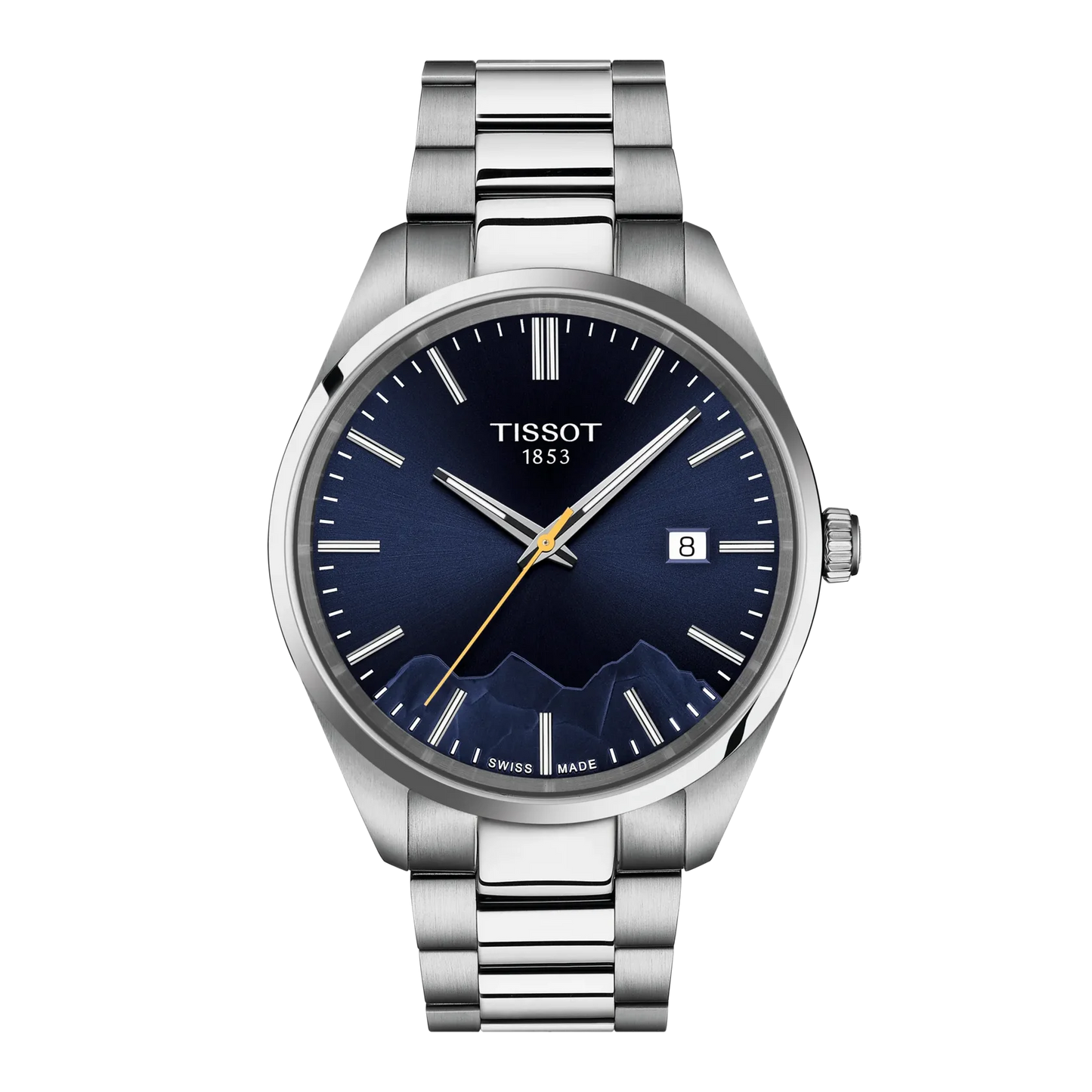 Tissot PR 100 Jungfraubahn Quarzo Swiss Made Blu 40mm T150.410.11.041.02 con cassa in acciaio 316L, vetro zaffiro e fondello inciso speciale