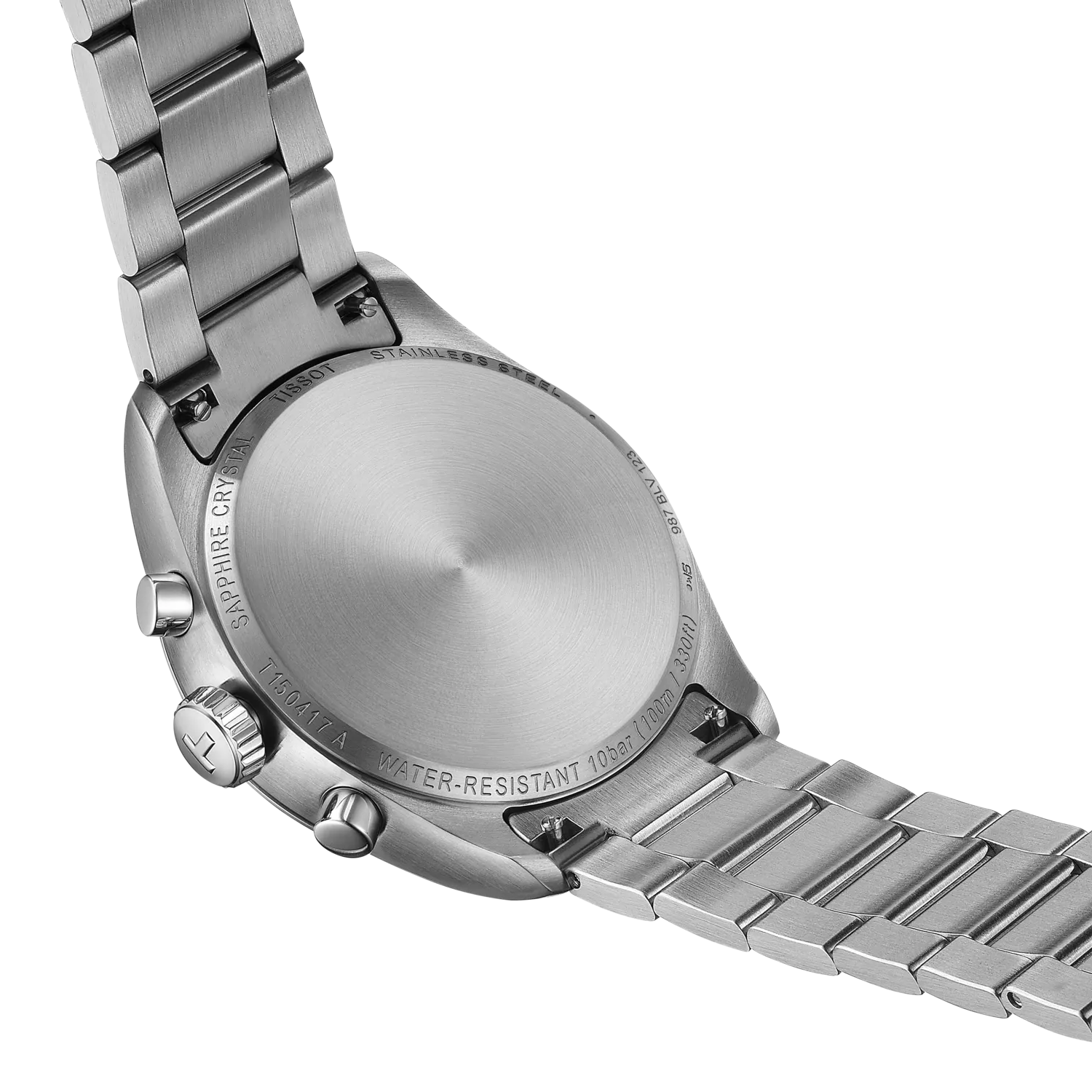 Tissot PR 100 quarzo Swiss Made 40mm T150.417.11.091.00 con quadrante verde, cronografo, vetro zaffiro e cinturino intercambiabile in acciaio


