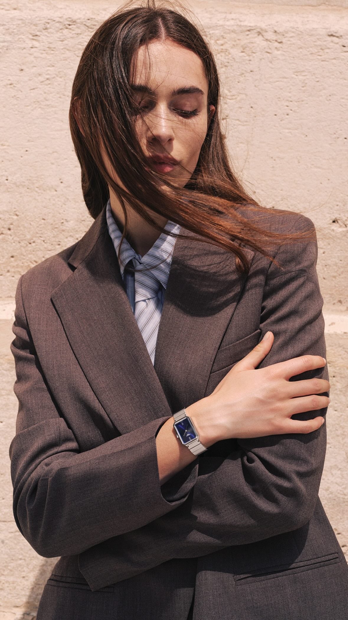 Tissot SRV 30mm quarzo Swiss Made blu rettangolare acciaio T160.110.11.043.00