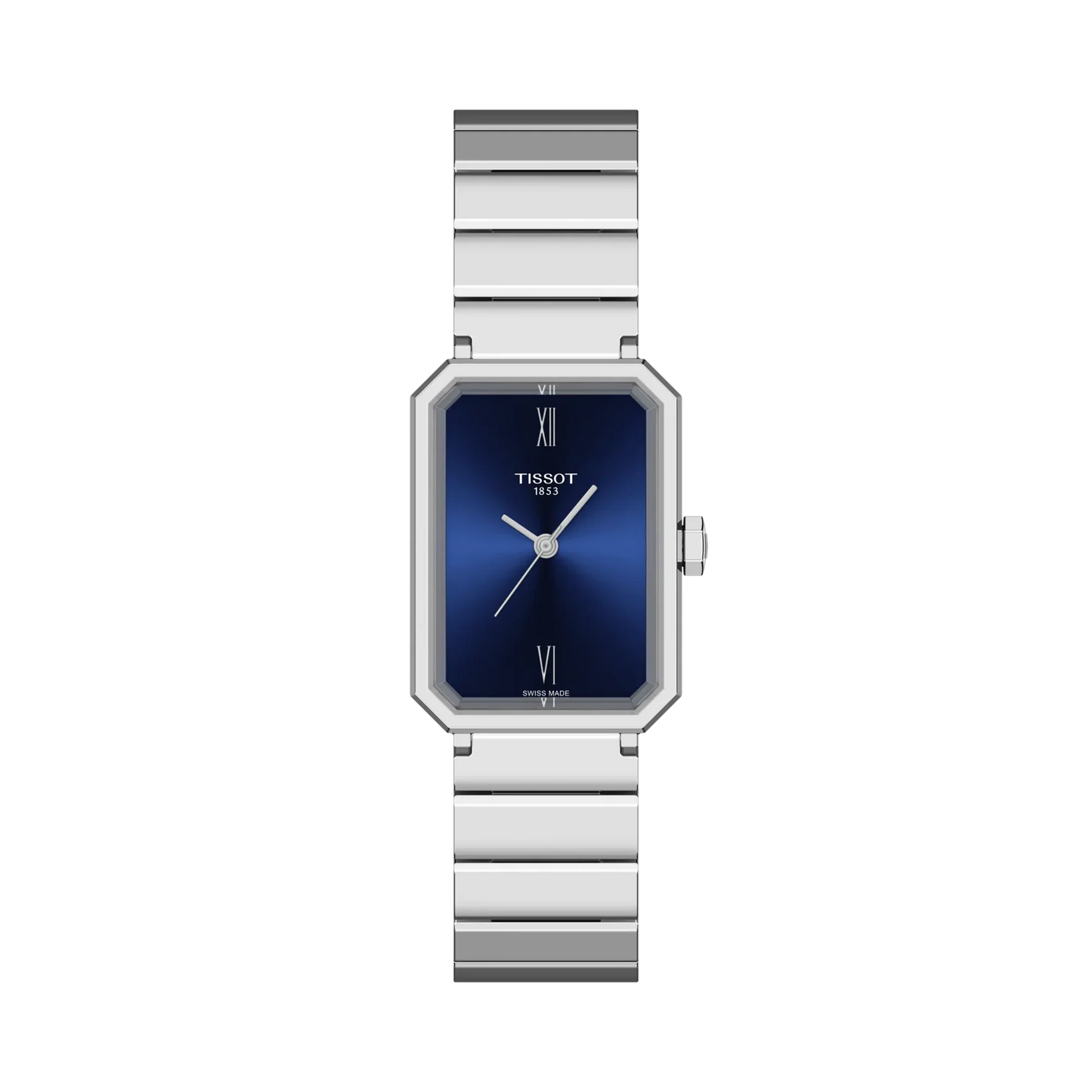 Tissot SRV 30mm quarzo Swiss Made blu rettangolare acciaio T160.110.11.043.00