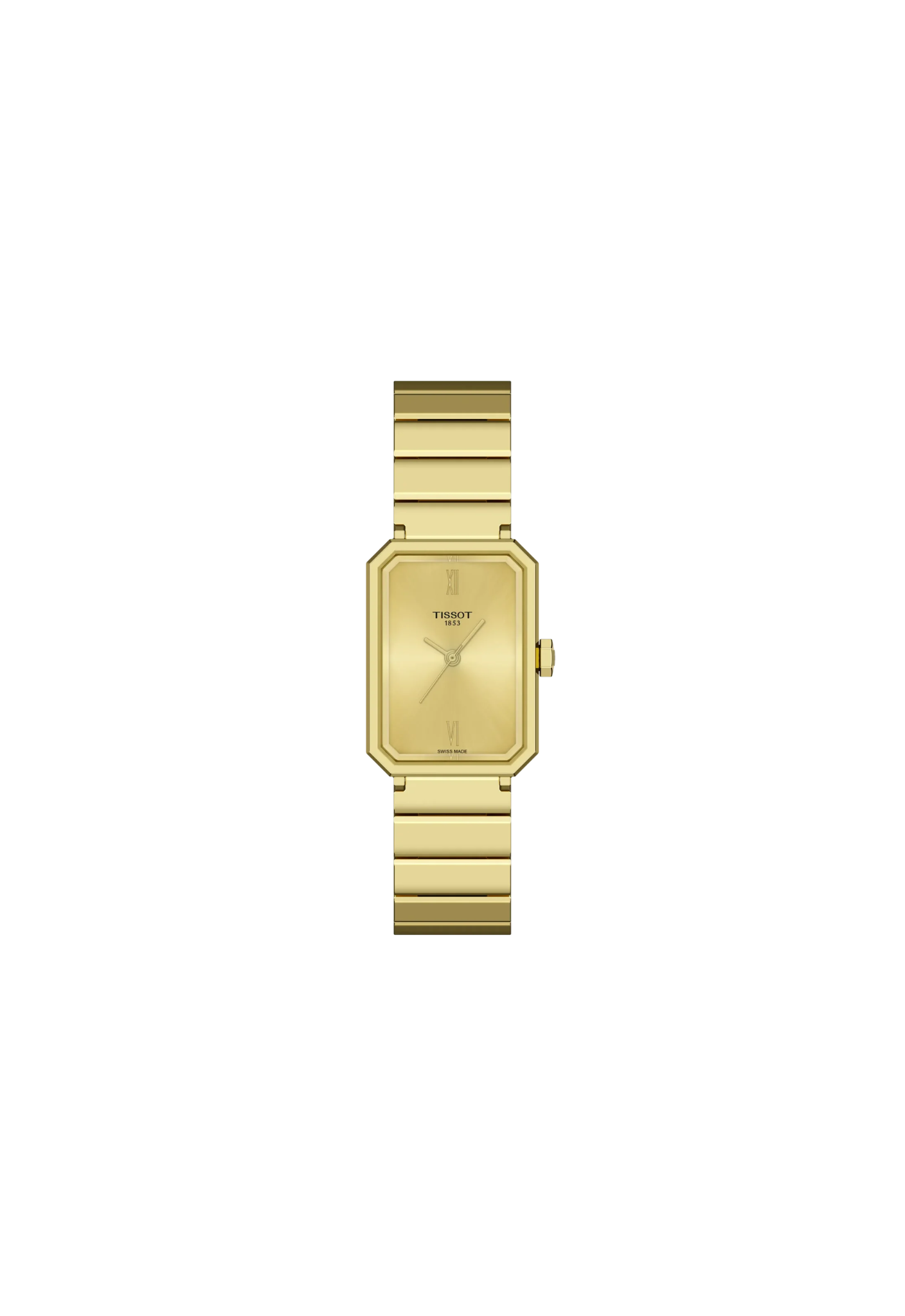 Tissot SRV quarzo Swiss Made oro champagne 30mm rettangolare T160.110.33.023.00