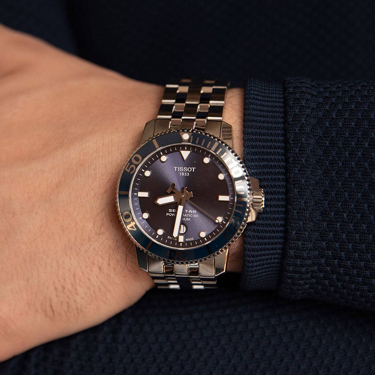 Tissot Seastar 1000 Automatic Swiss Made Blu 43mm Ref. T120.407.11.041.01 – Orologio uomo sportivo con movimento Powermatic 80 e vetro zaffiro.