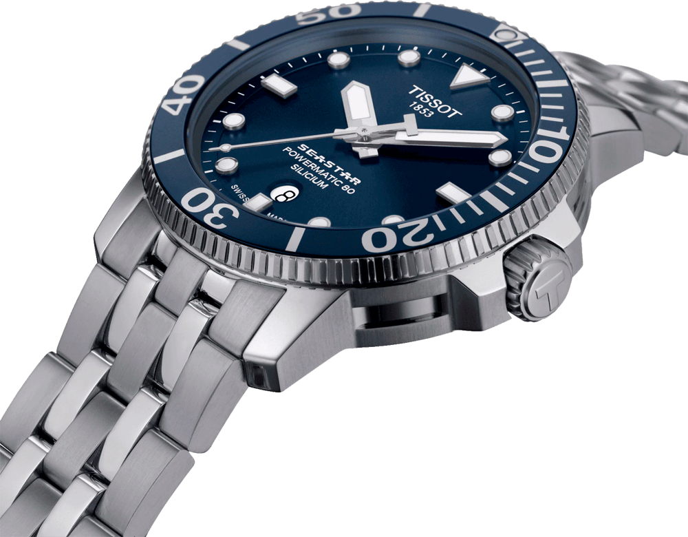 Tissot Seastar 1000 Automatic Swiss Made Blu 43mm Ref. T120.407.11.041.01 – Orologio uomo sportivo con movimento Powermatic 80 e vetro zaffiro.