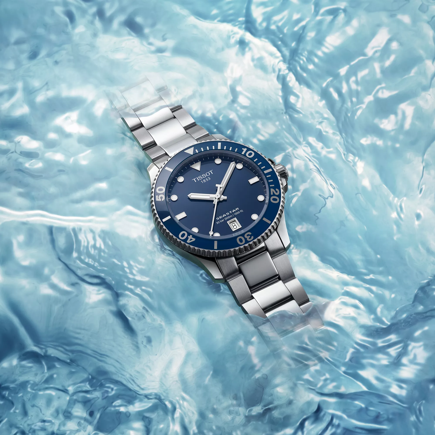 Tissot Seastar 1000 Automatic Swiss Made Blu 43mm Ref. T120.407.11.041.03 – Orologio uomo sportivo con movimento Powermatic 80 e vetro zaffiro.
