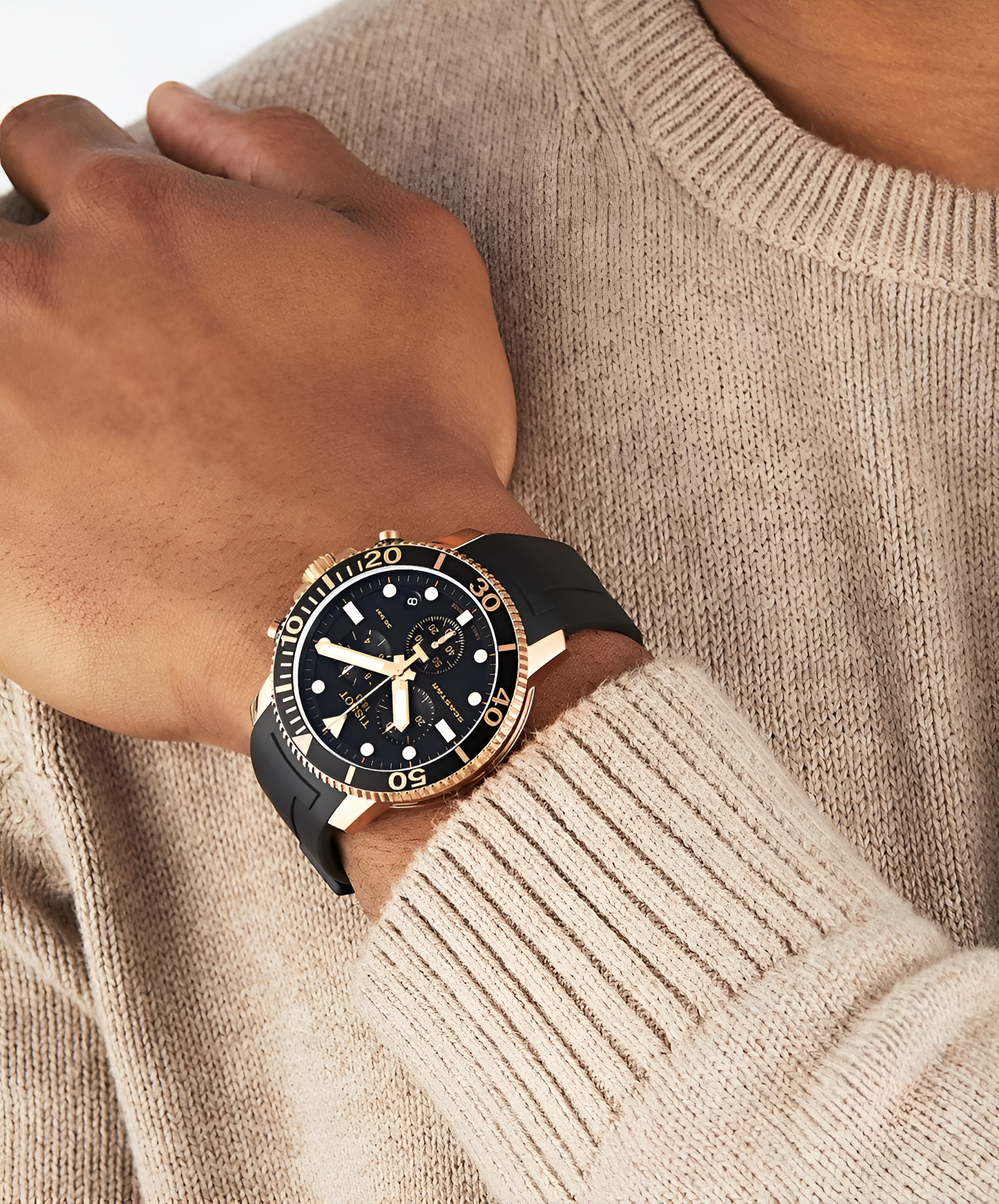 Tissot Seastar 1000 Chronograph Swiss Made Nero Oro 45.5mm Ref. T120.417.37.051.00 – Orologio sportivo uomo con cronografo e vetro zaffiro.