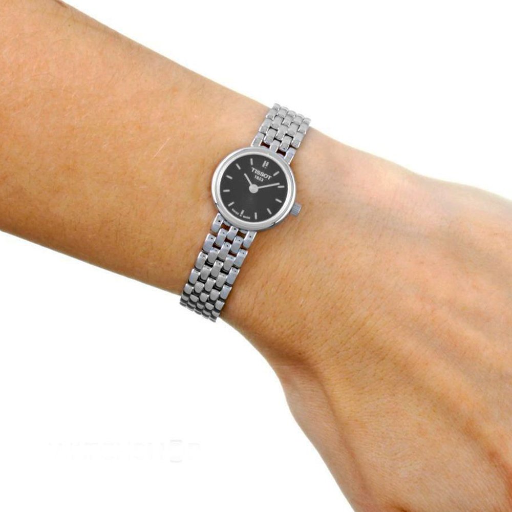 Tissot T-Lady quarzo nero 18mm acciaio inox vetro zaffiro T058.009.11.051.00