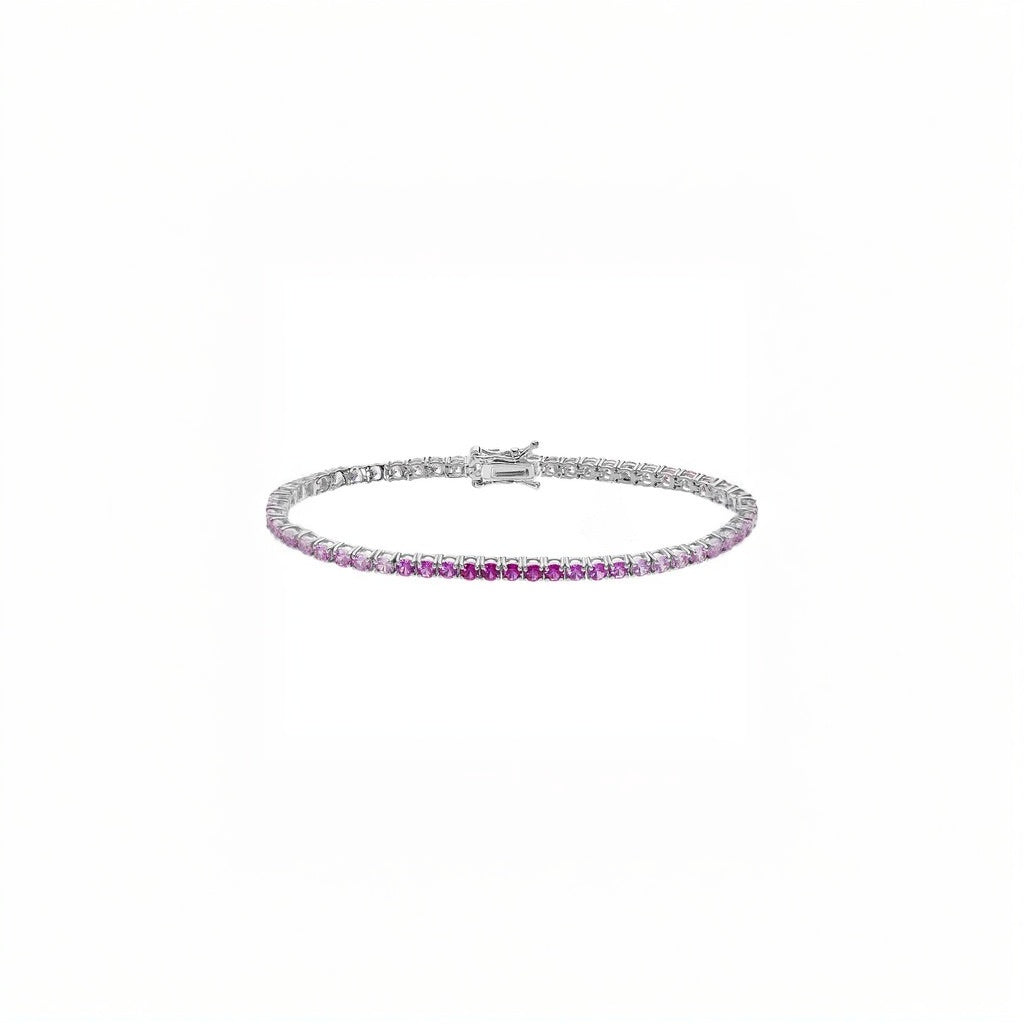 Pink tennis bracelet