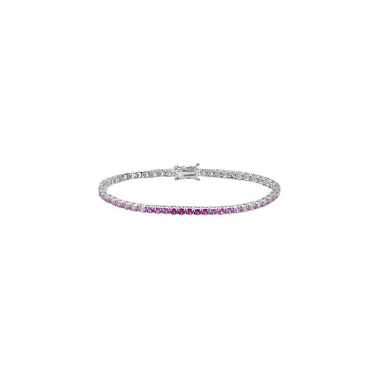 Pink tennis bracelet