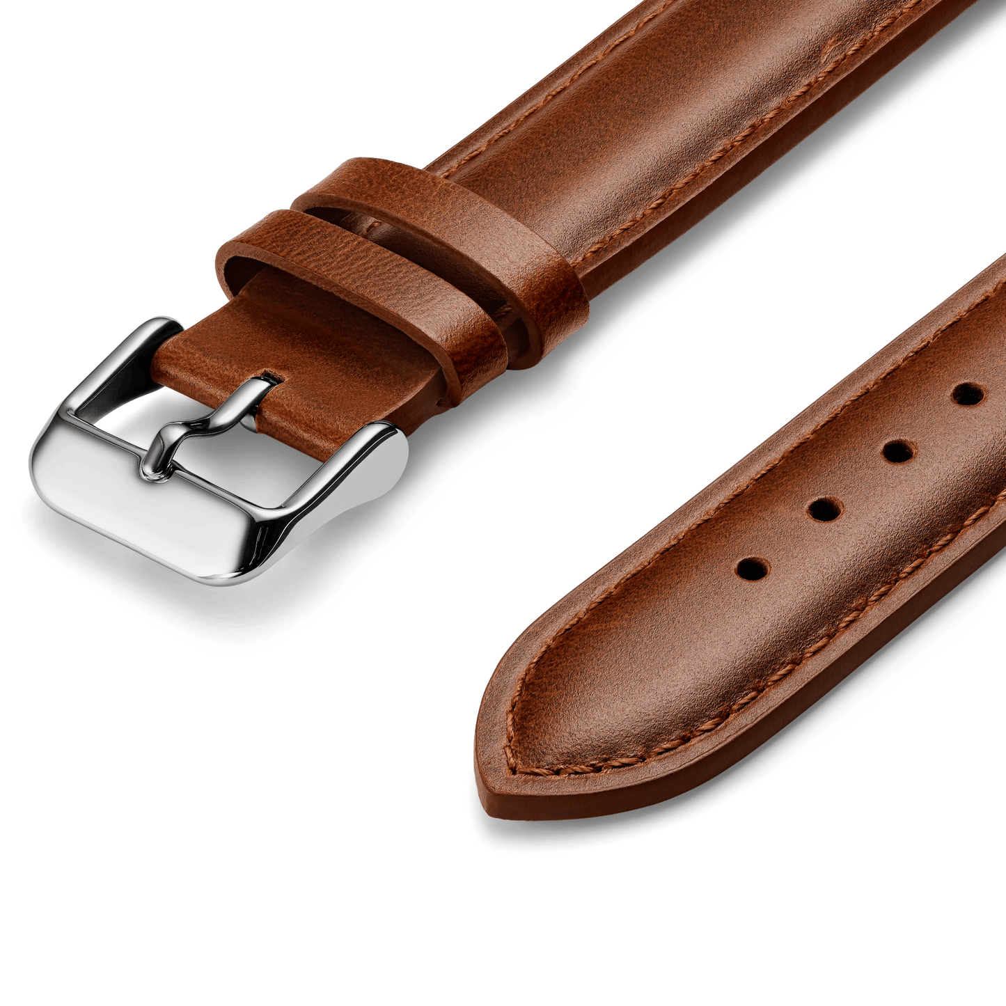 Smooth light brown leather strap – quick release 