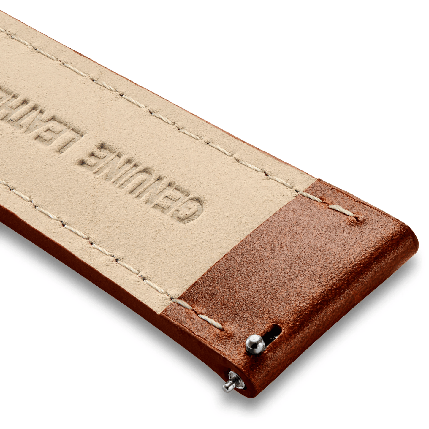 Smooth light brown leather strap – quick release 