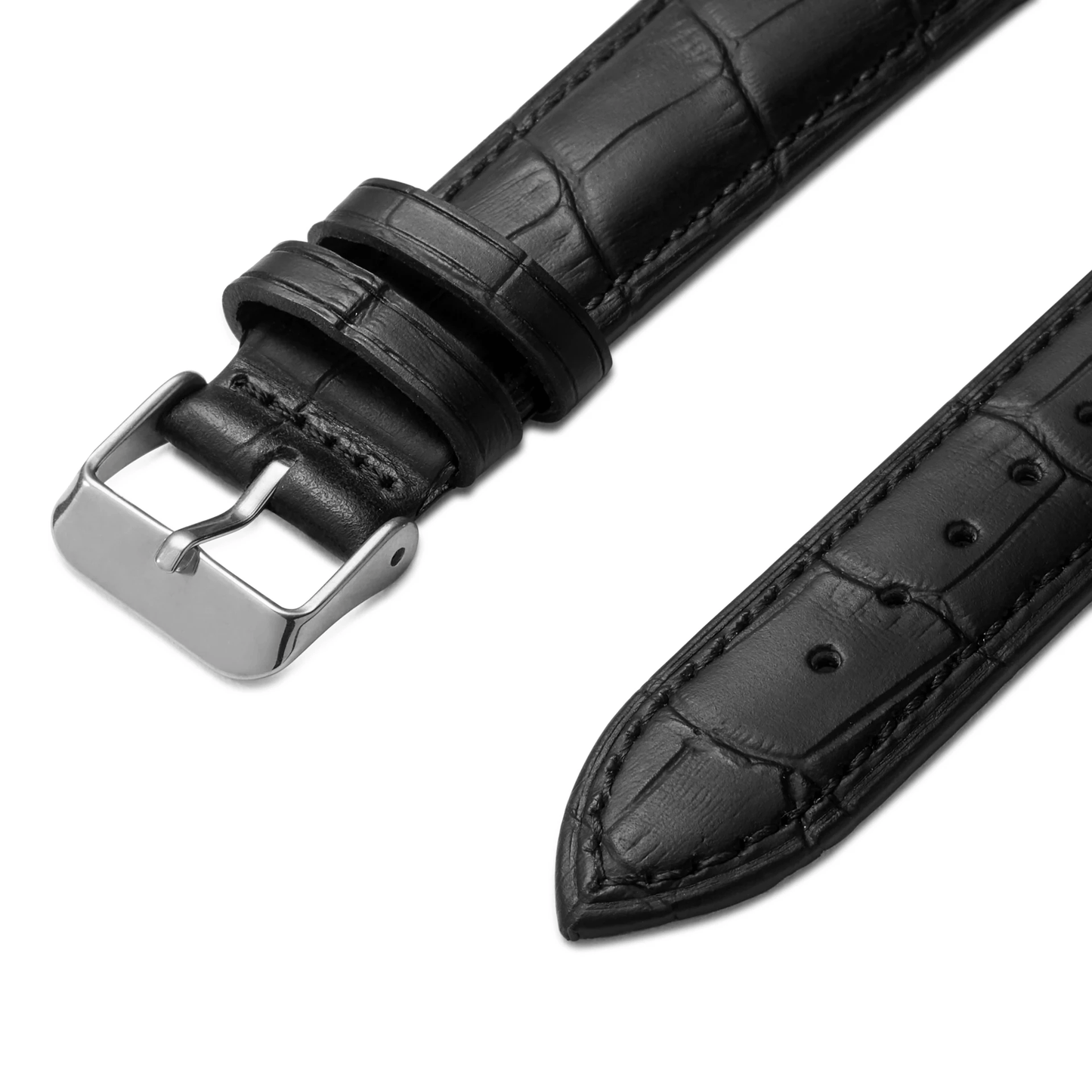 Black Leather Strap - Classic Elegant Replacement