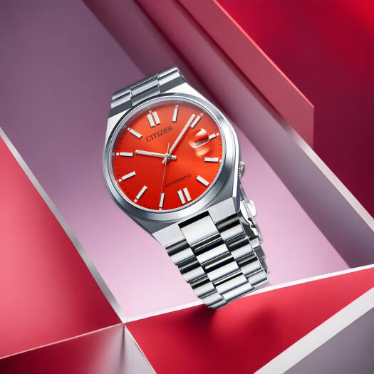 Citizen TSUYOSA Automatic 8210 Blazing Red Dial – Orologio Meccanico Uomo Acciaio – Cod. NJ0158-89W