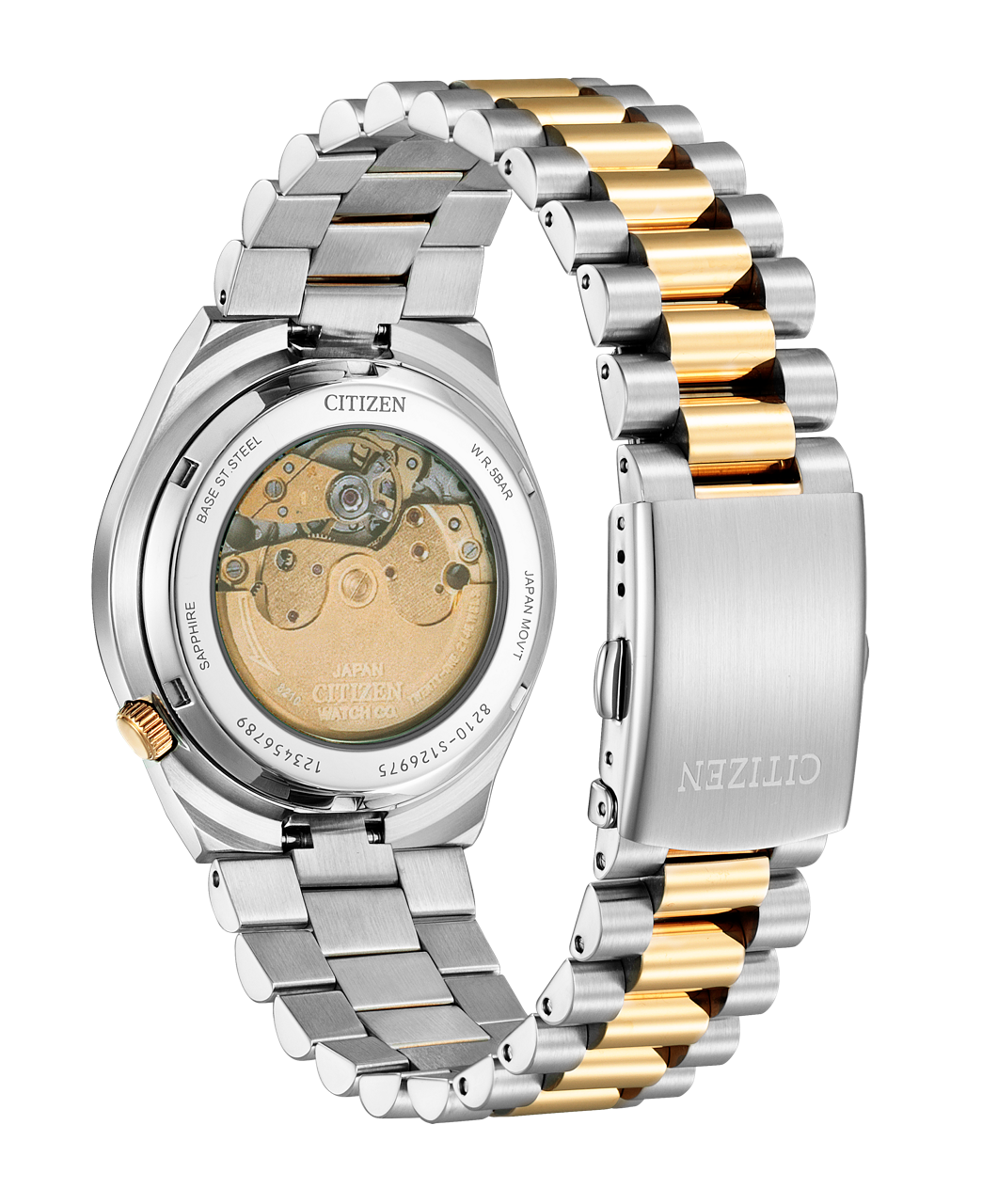 Citizen TSUYOSA Automatic 8210 Grey Dial – Orologio Meccanico Uomo Bicolore Acciaio/Oro Rosa – Cod. NJ0154-80H