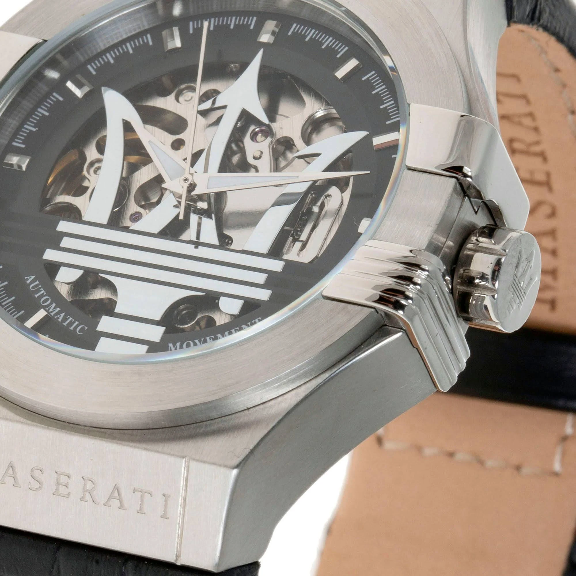 Orologio Maserati R8821108001 Automatico Uomo Scheletrato Pelle Nero 42mm
