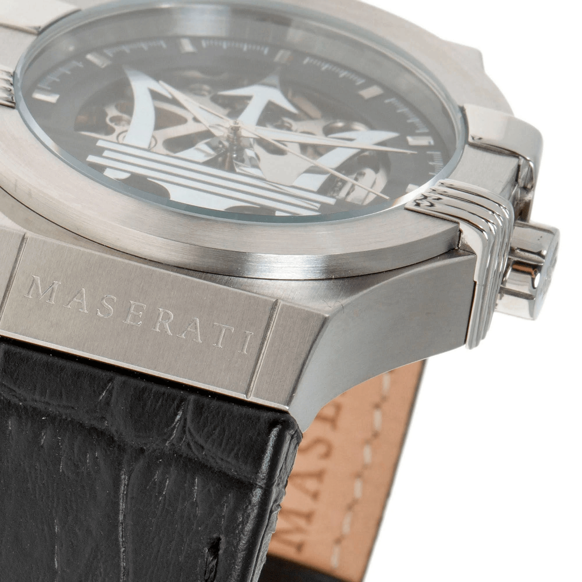 Orologio Maserati R8821108001 Automatico Uomo Scheletrato Pelle Nero 42mm