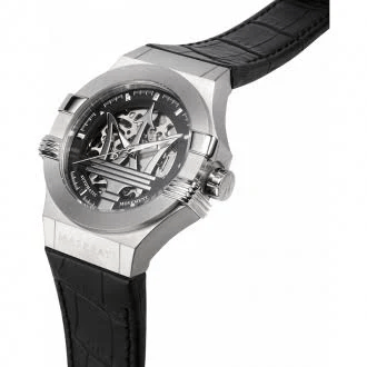 Orologio Maserati R8821108001 Automatico Uomo Scheletrato Pelle Nero 42mm