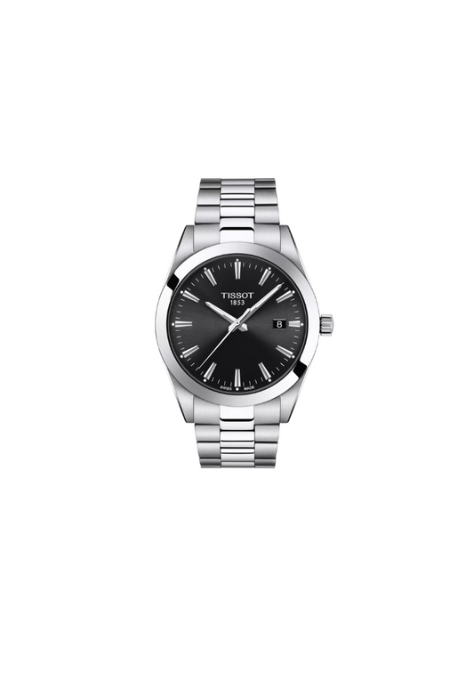 Orologio Tissot Gentleman T1274101105100 uomo quarzo nero, vetro zaffiro, cassa acciaio 40 mm