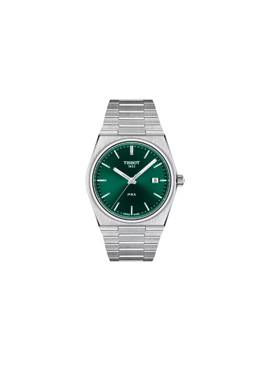 Tissot PRX 40mm Verde Quarzo Swiss Made Ref. T137.410.11.091.00 con cassa acciaio e quadrante verde.