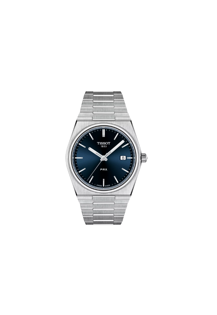 Tissot PRX T137.410.11.041.00 orologio automatico da uomo con quadrante blu e cinturino in acciaio inox – Elegante e sportivo, il Tissot PRX combina design vintage e tecnologia moderna. Movimento automatico Powermatic 80, cassa da 40 mm in acciaio, vetro zaffiro antigraffio e impermeabilità fino a 100 metri. Perfetto per chi cerca un orologio versatile, resistente e di alta precisione.