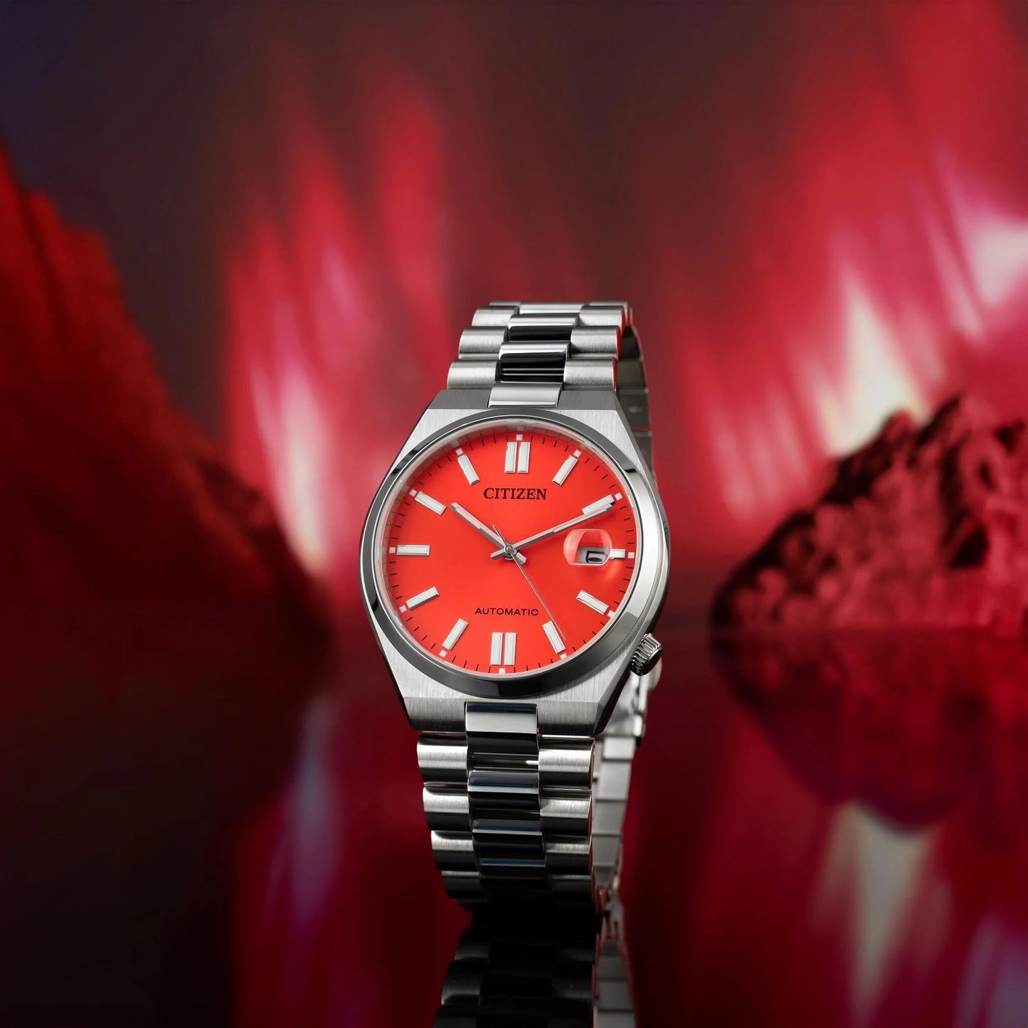 Citizen TSUYOSA Automatic 8210 Blazing Red Dial – Orologio Meccanico Uomo Acciaio – Cod. NJ0158-89W